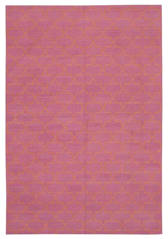 6x9 Pink Dhurrie Rug - 32439