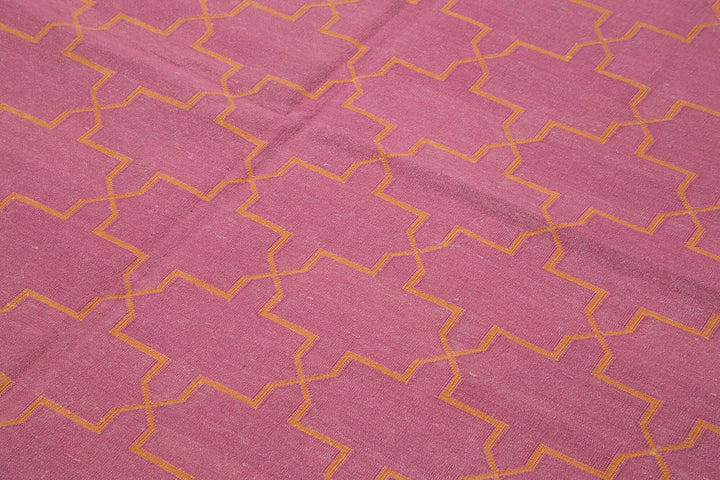 6x9 Pink Dhurrie Rug - 32439