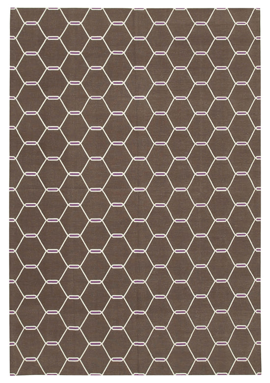 6x9 Brown Dhurrie Rug - 32441