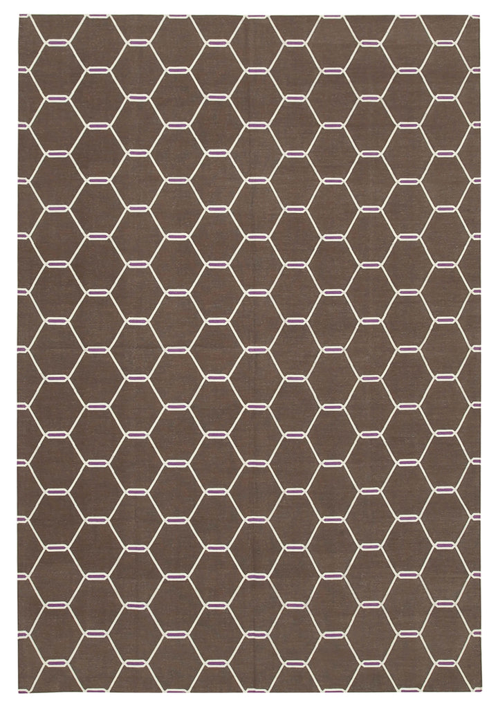 6x9 Brown Dhurrie Rug - 32441