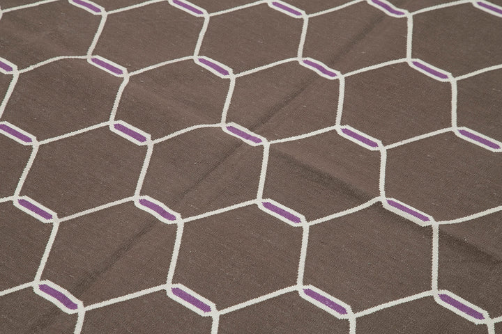 6x9 Brown Dhurrie Rug - 32441