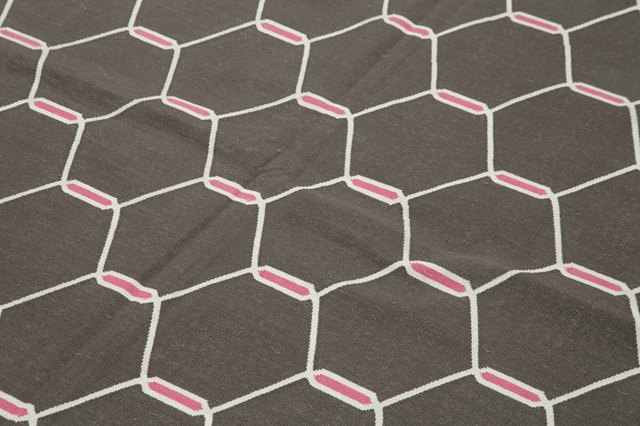 6x9 Brown Dhurrie Rug - 32442