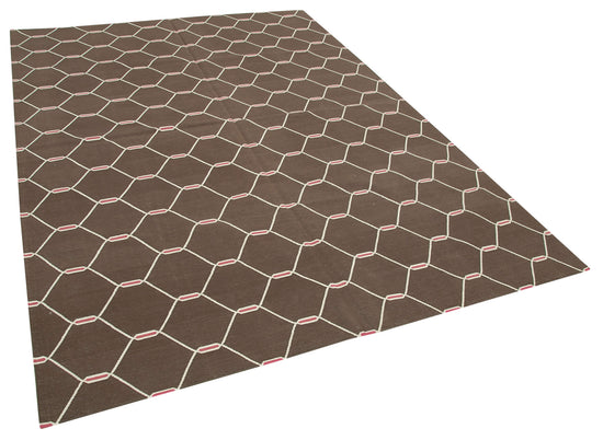6x9 Brown Dhurrie Rug - 32443