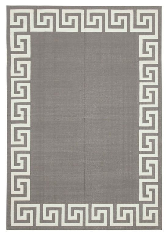 6x9 Grey Dhurrie Rug - 32444