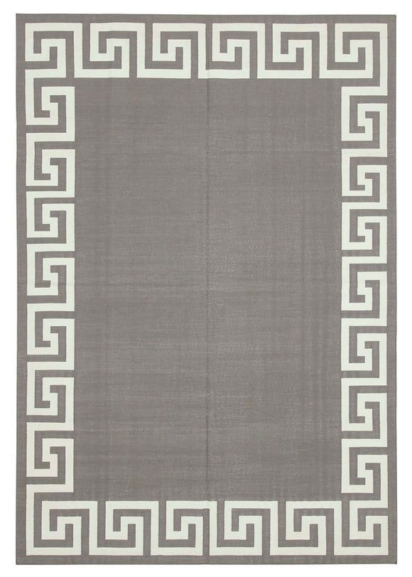 6x9 Grey Dhurrie Rug - 32444