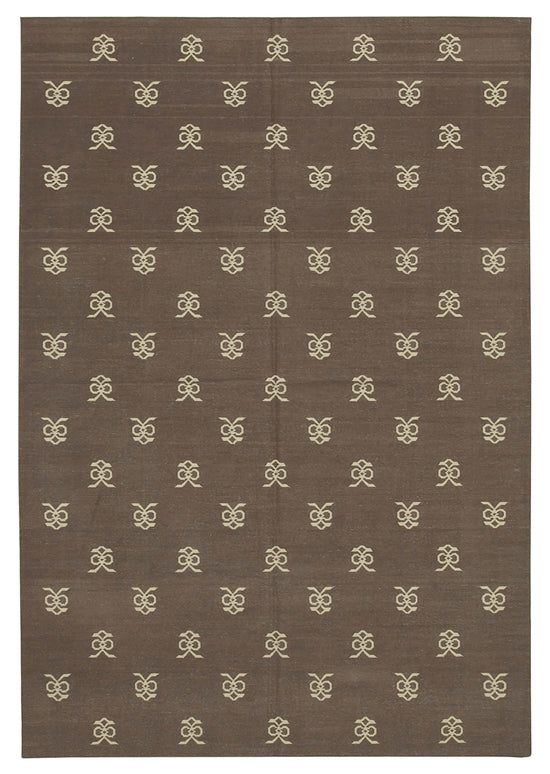6x9 Brown Dhurrie Rug - 32446