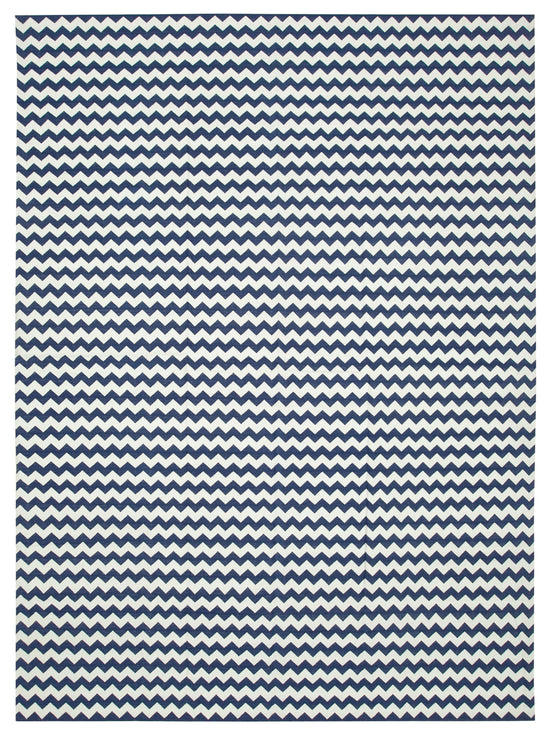 10x14 Blue Dhurrie Rug - 32447