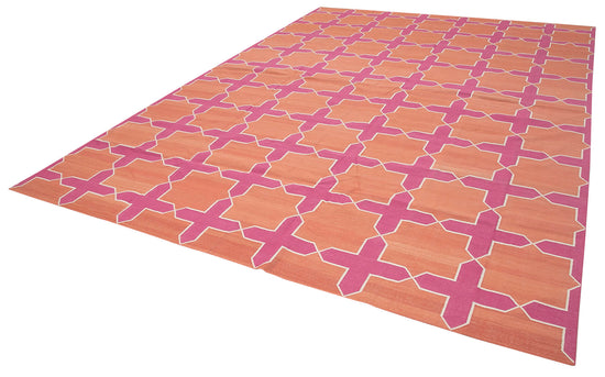 10x14 Pink Dhurrie Rug - 32448