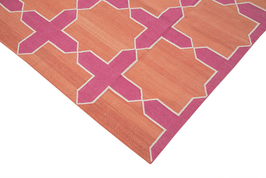 10x14 Pink Dhurrie Rug - 32448