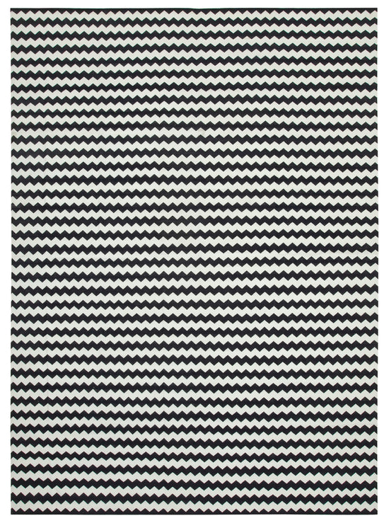 10x14 Black Dhurrie Rug - 32451