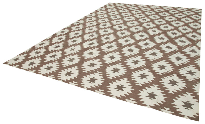 10x14 Brown Dhurrie Rug - 32455
