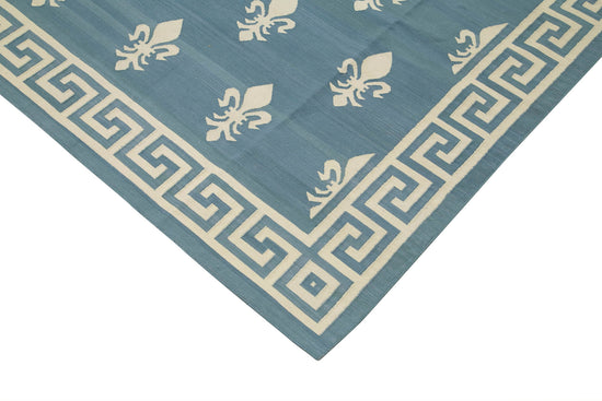 10x14 Blue Dhurrie Rug - 32456