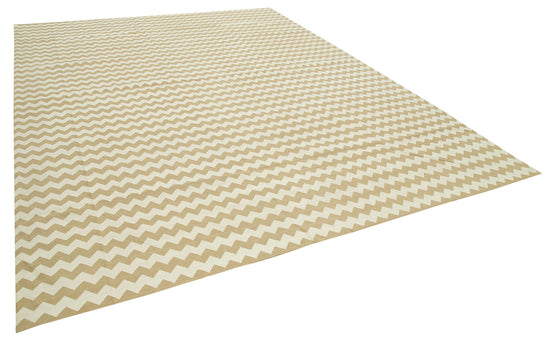 10x14 Beige Dhurrie Rug - 32458