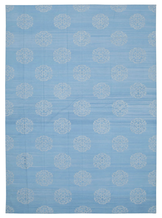 10x14 Blue Dhurrie Rug - 32459