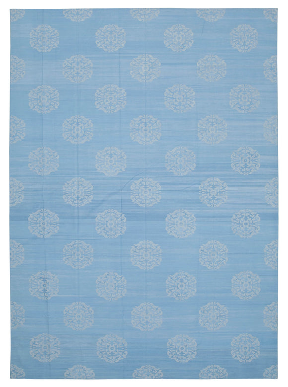 10x14 Blue Dhurrie Rug - 32459