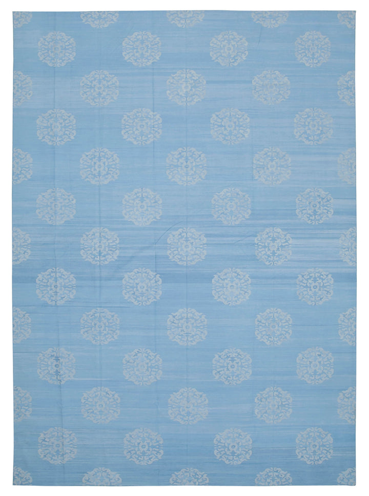 10x14 Blue Dhurrie Rug - 32459