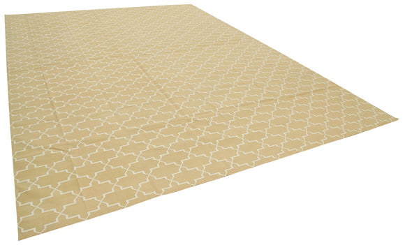 10x14 Beige Dhurrie Rug - 32461