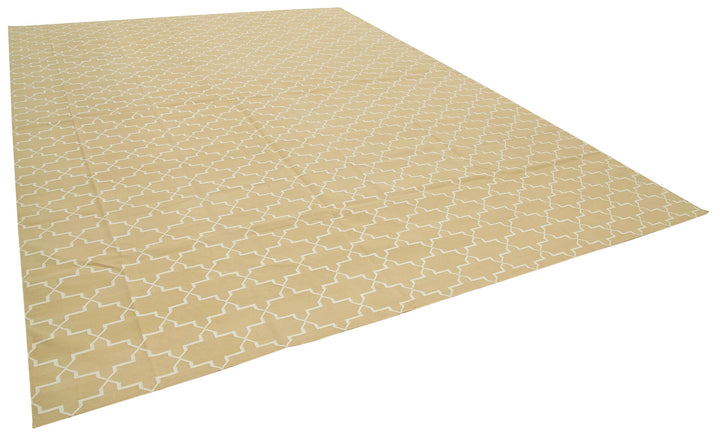 10x14 Beige Dhurrie Rug - 32461