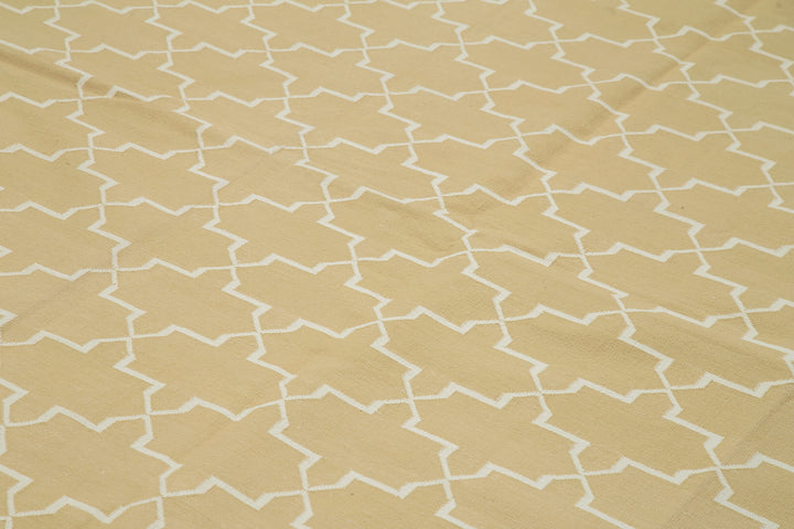 10x14 Beige Dhurrie Rug - 32461