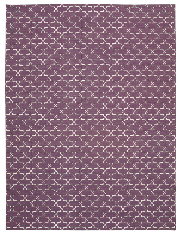 10x14 Purple Dhurrie Rug - 32463