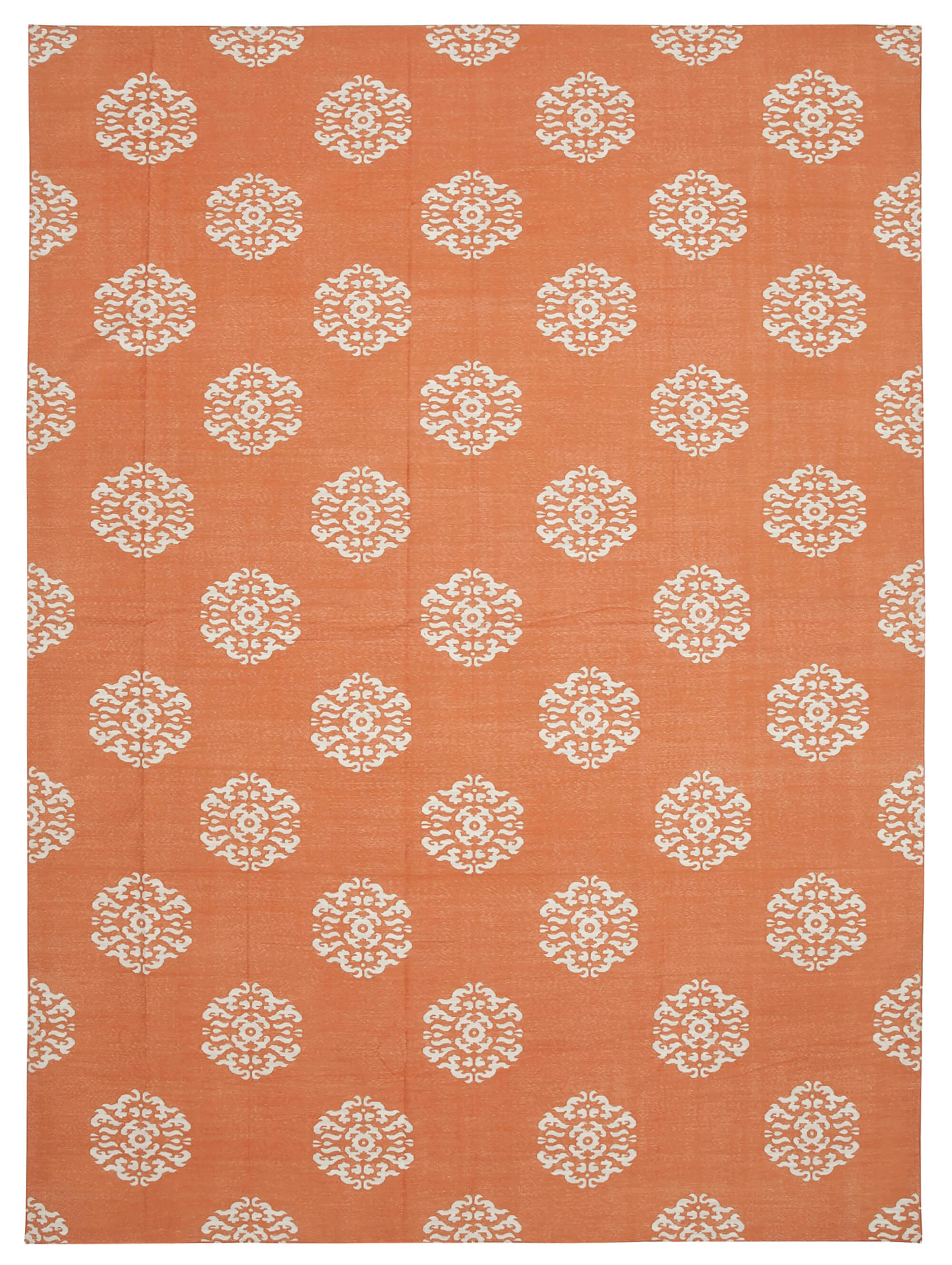 10x14 Orange Dhurrie Rug - 32465