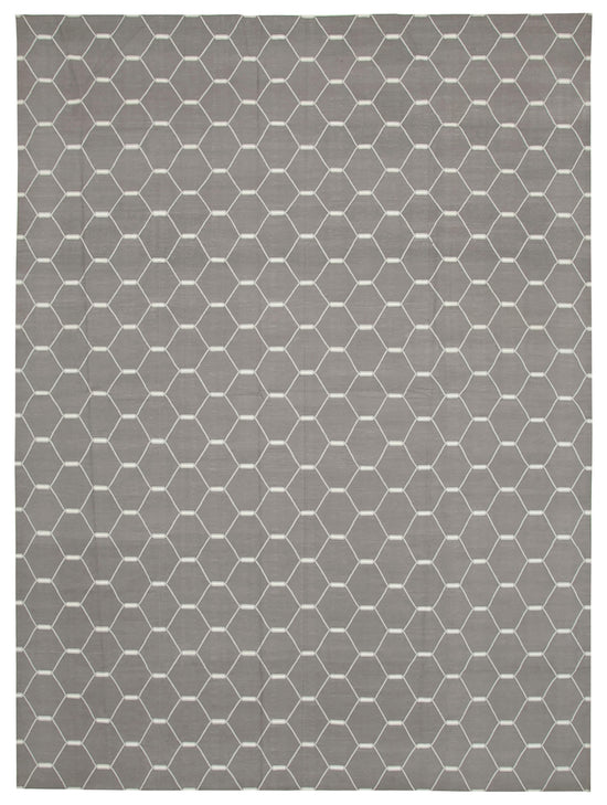 10x14 Grey Dhurrie Rug - 32466