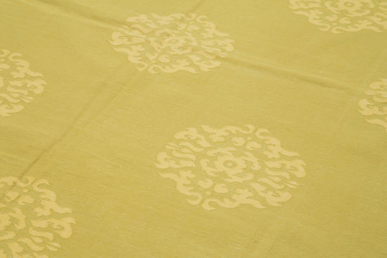 7x13 Yellow Dhurrie Rug - 32473