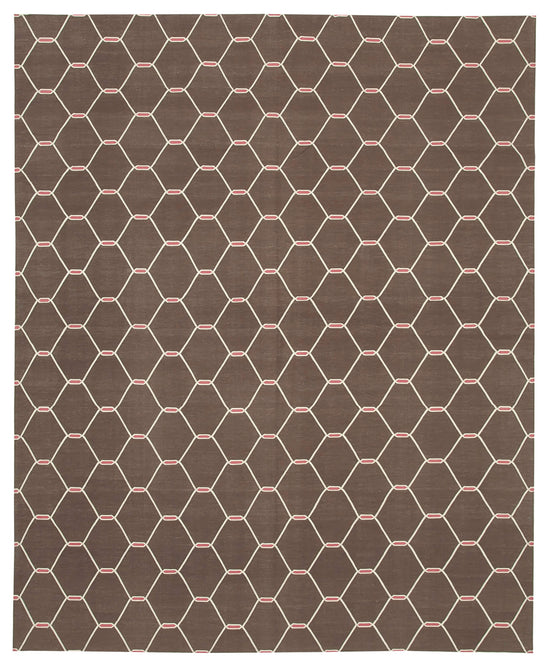 8x10 Brown Dhurrie Rug - 32475