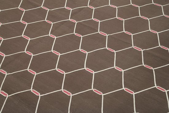 8x10 Brown Dhurrie Rug - 32475