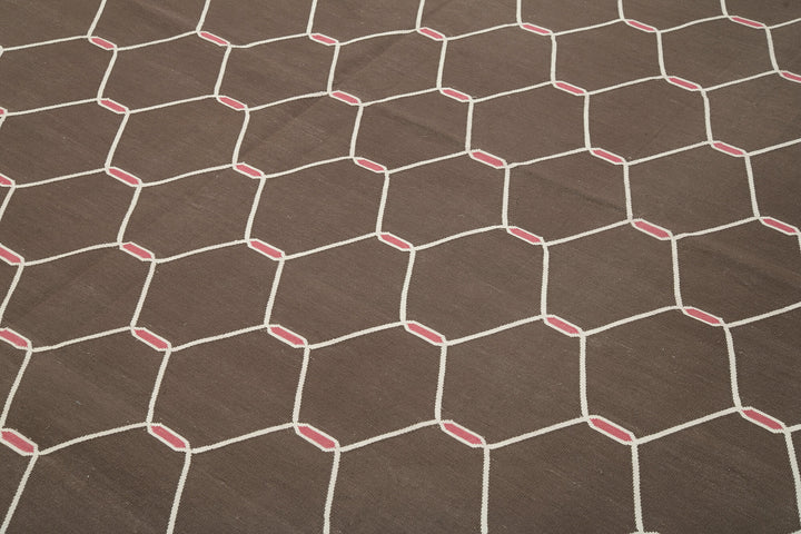 8x10 Brown Dhurrie Rug - 32475