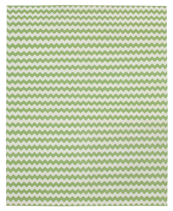 8x10 Green Dhurrie Rug - 32483