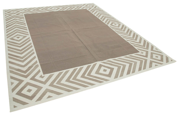8x10 Brown Dhurrie Rug - 32485