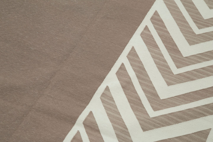 8x10 Brown Dhurrie Rug - 32485