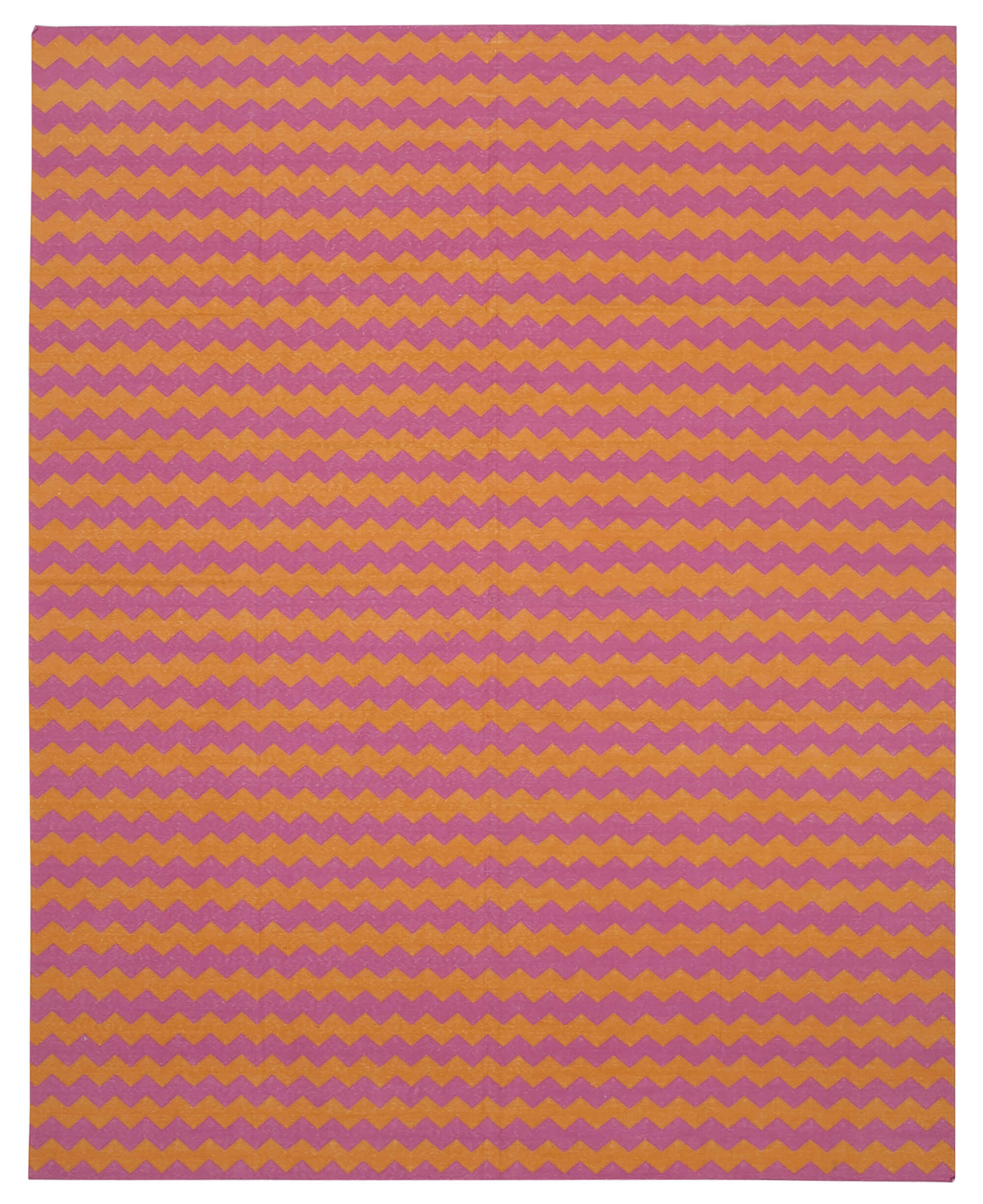 8x10 Orange Dhurrie Rug - 32489
