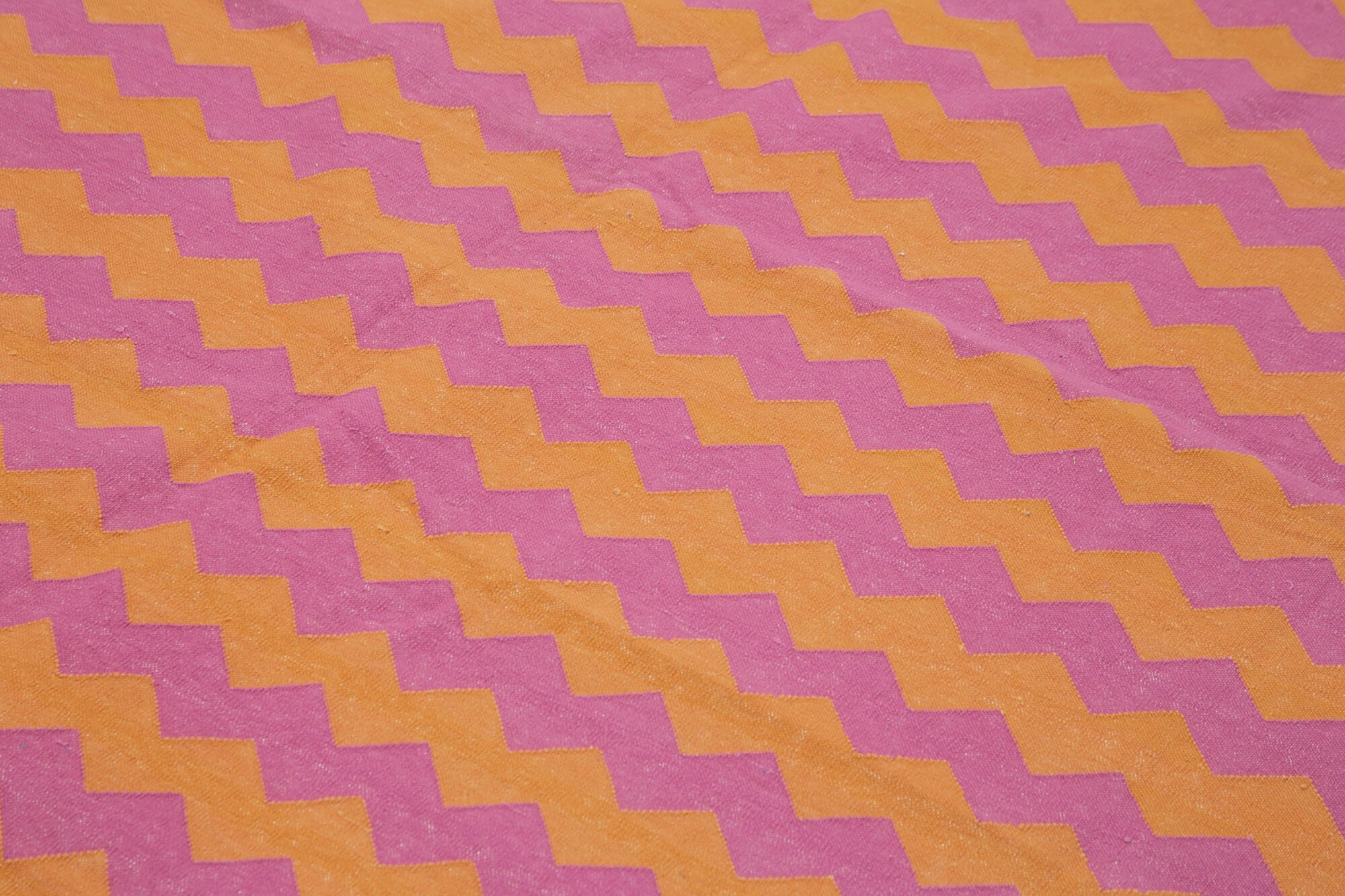 8x10 Orange Dhurrie Rug - 32489