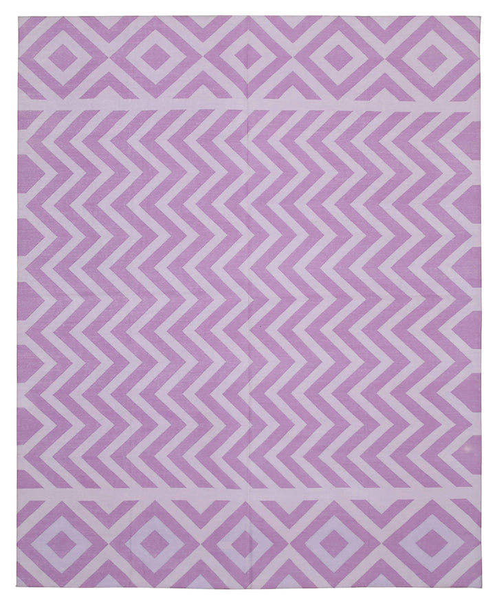 8x10 Purple Dhurrie Rug - 32492