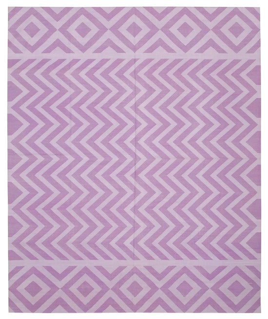 8x10 Purple Dhurrie Rug - 32493