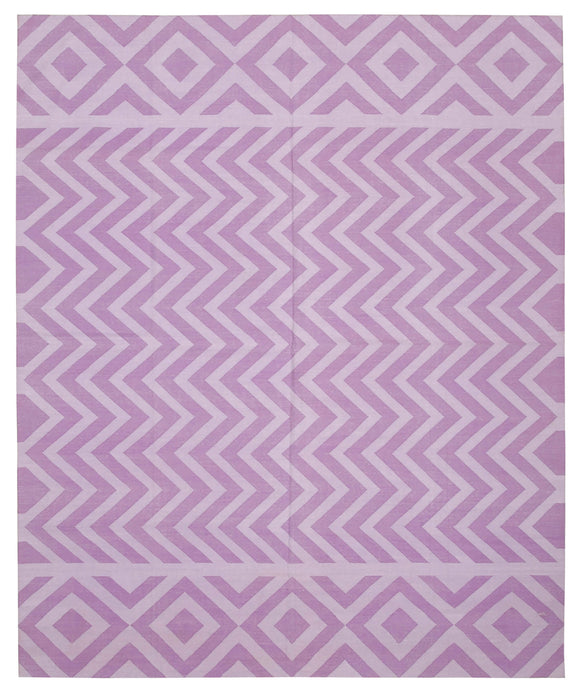 8x10 Purple Dhurrie Rug - 32493