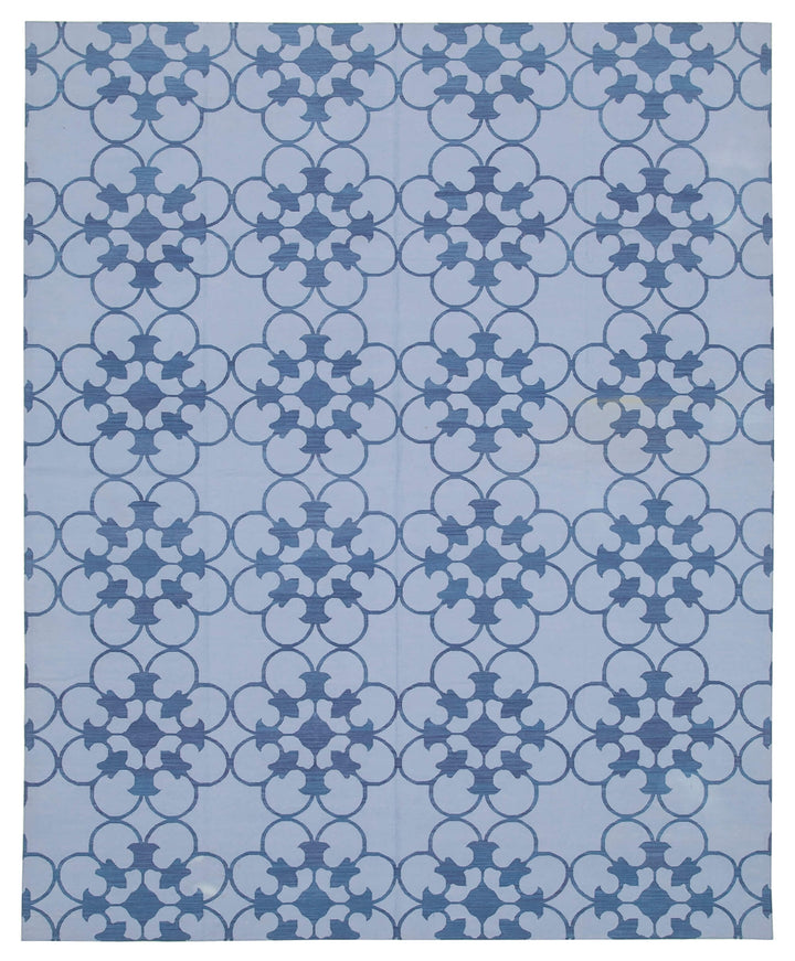 8x10 Blue Dhurrie Rug - 32494