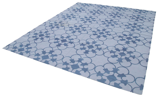 8x10 Blue Dhurrie Rug - 32494