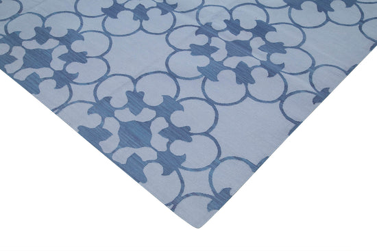 8x10 Blue Dhurrie Rug - 32494