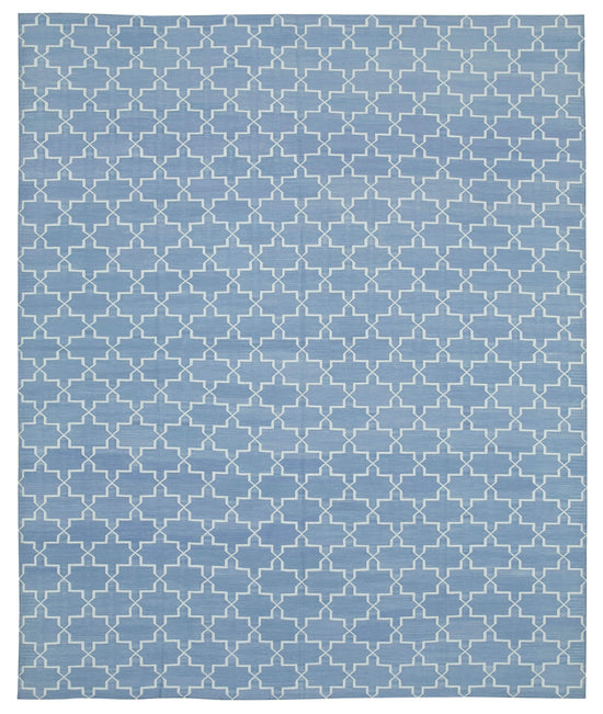 8x10 Blue Dhurrie Rug - 32497