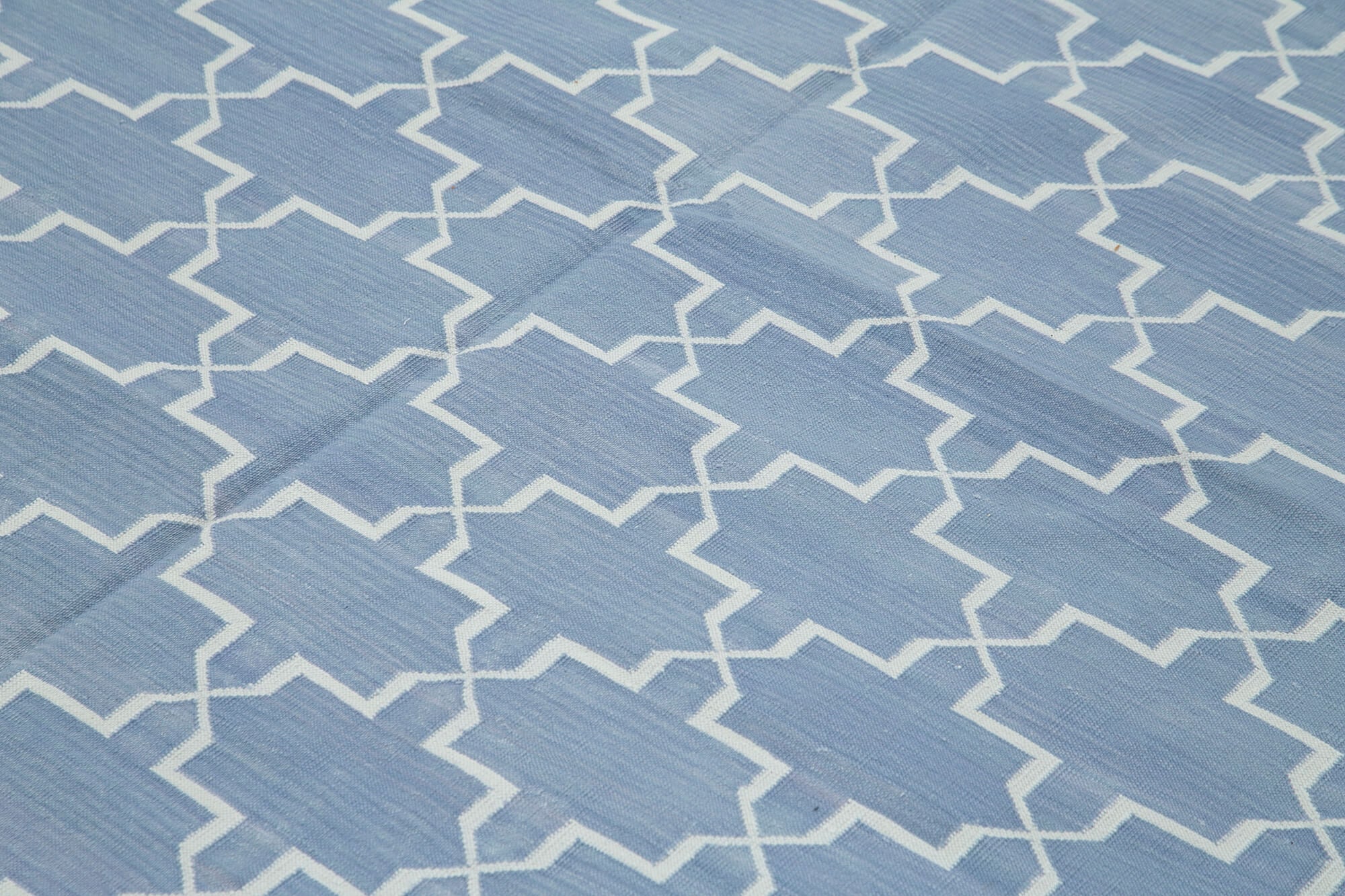 8x10 Blue Dhurrie Rug - 32497