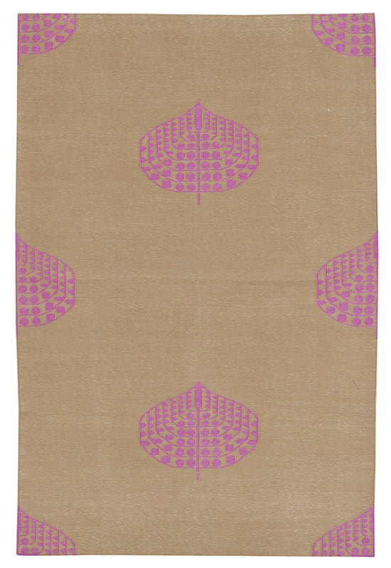 4x5 Brown Dhurrie Rug - 32502