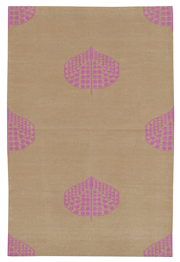 4x5 Brown Dhurrie Rug - 32502