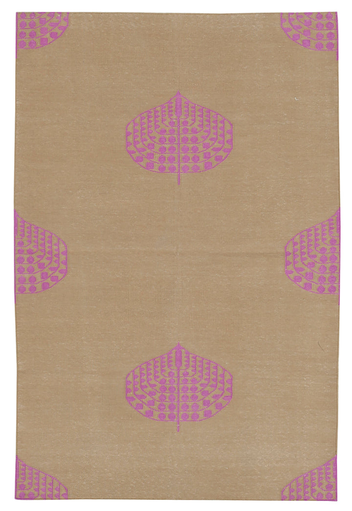 4x5 Brown Dhurrie Rug - 32502