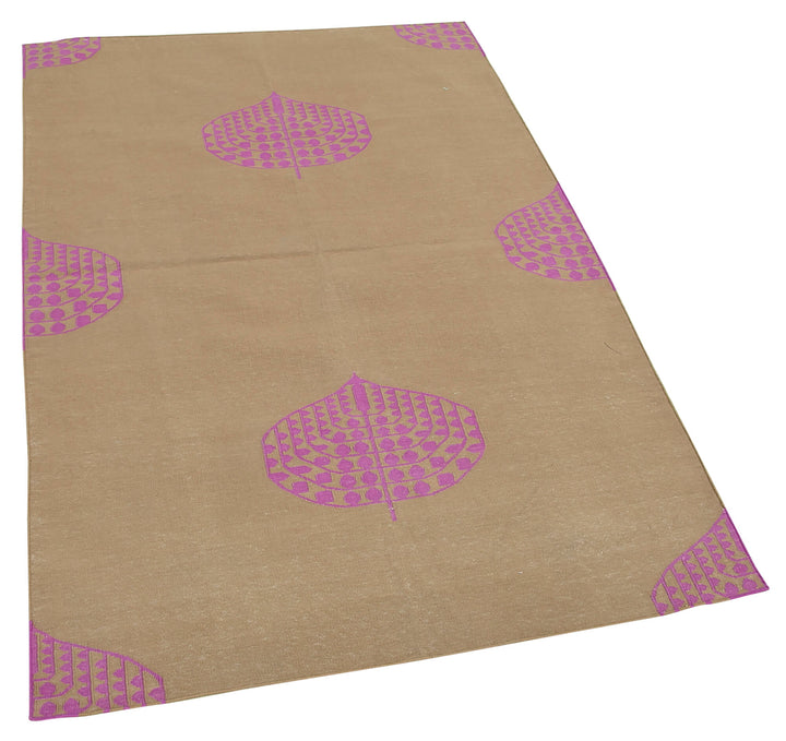 4x5 Brown Dhurrie Rug - 32502