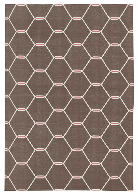 4x5 Brown Dhurrie Rug - 32507