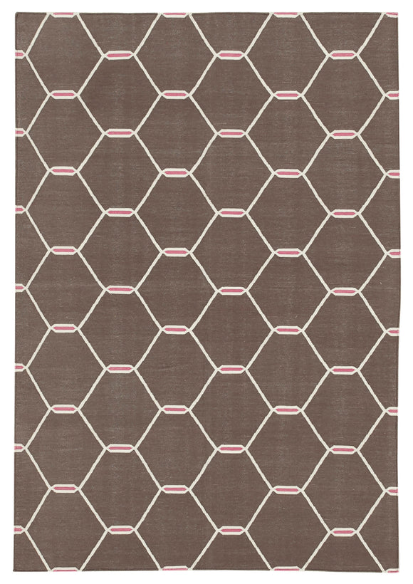 4x5 Brown Dhurrie Rug - 32507