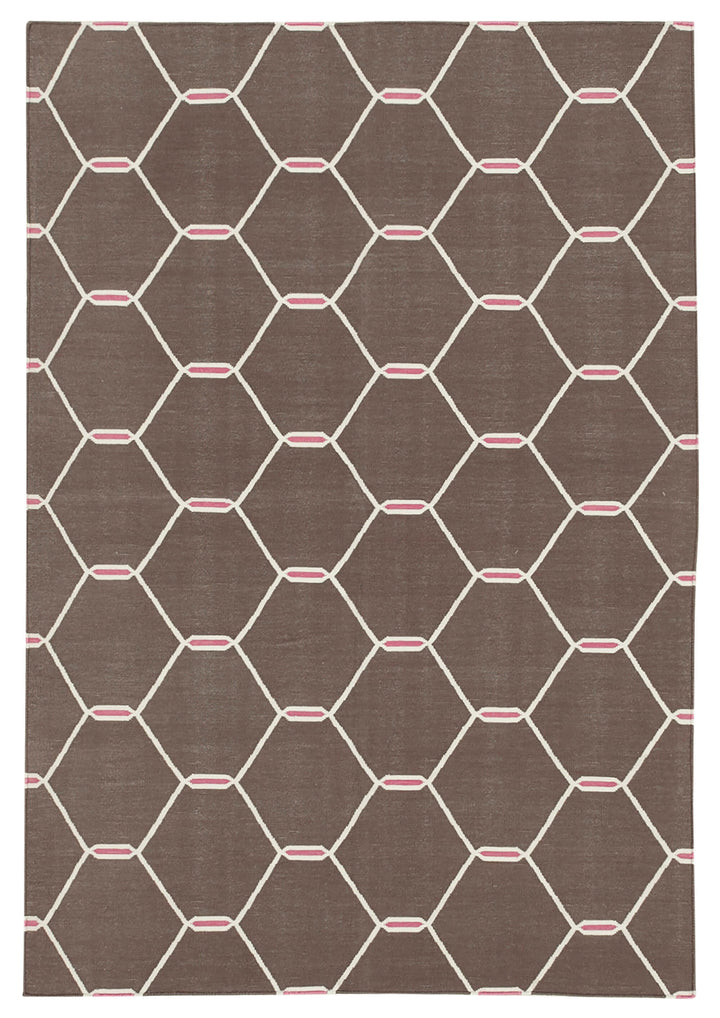 4x5 Brown Dhurrie Rug - 32507